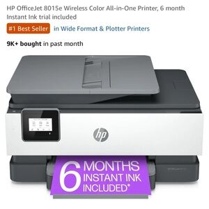 HP Multifunction Printer in Gray and Black